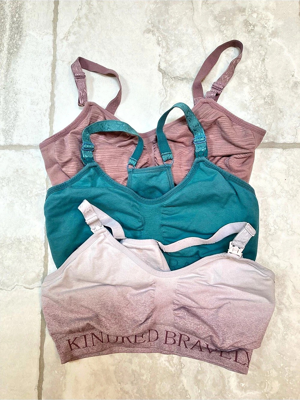 Kindred Bravely French Terry Racerback Nursing & Sleep Bra Bundle of 3